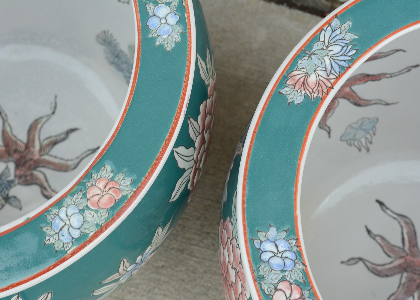 Pair of Chinese Fish Bowl Planters