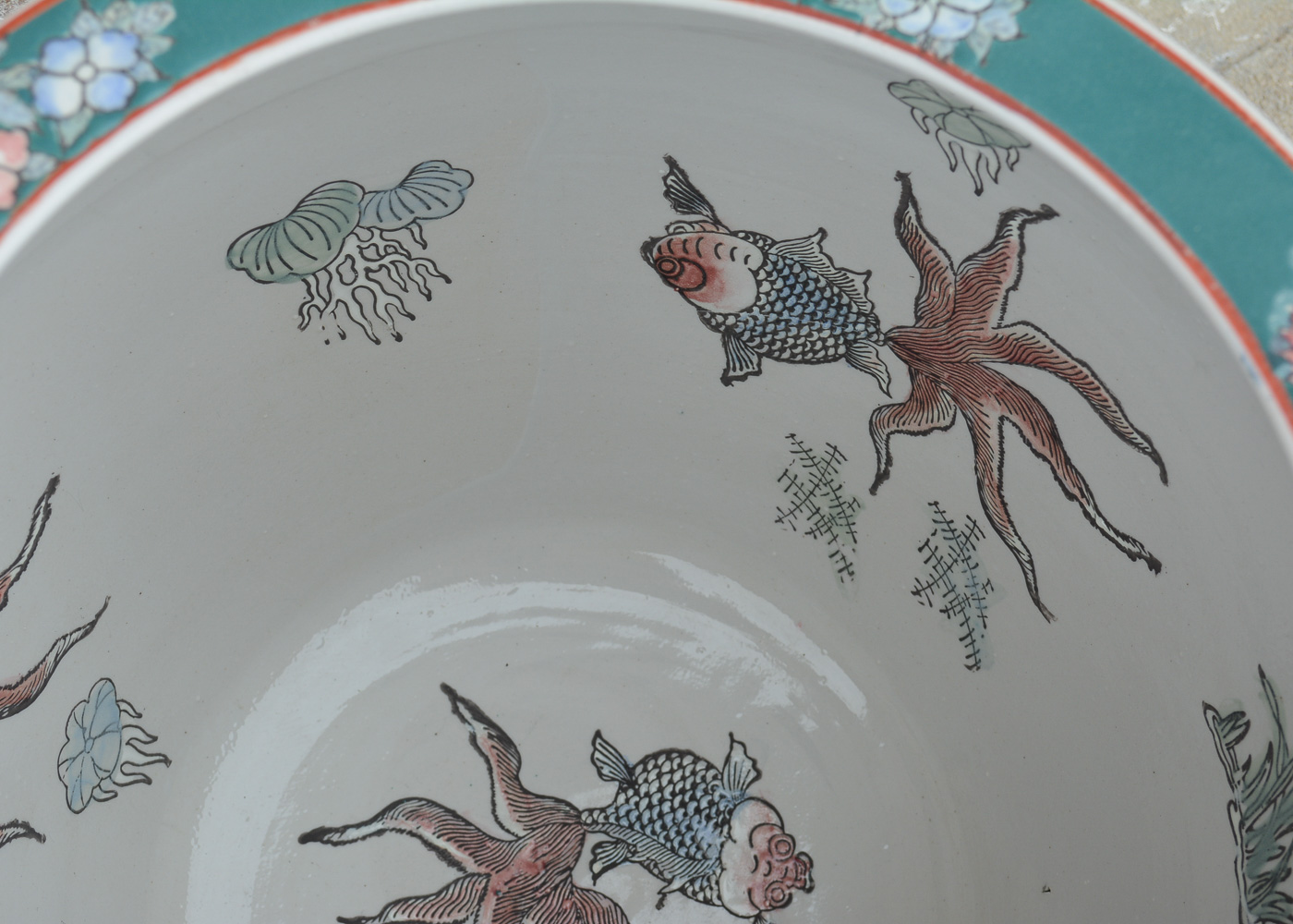 Pair of Chinese Fish Bowl Planters