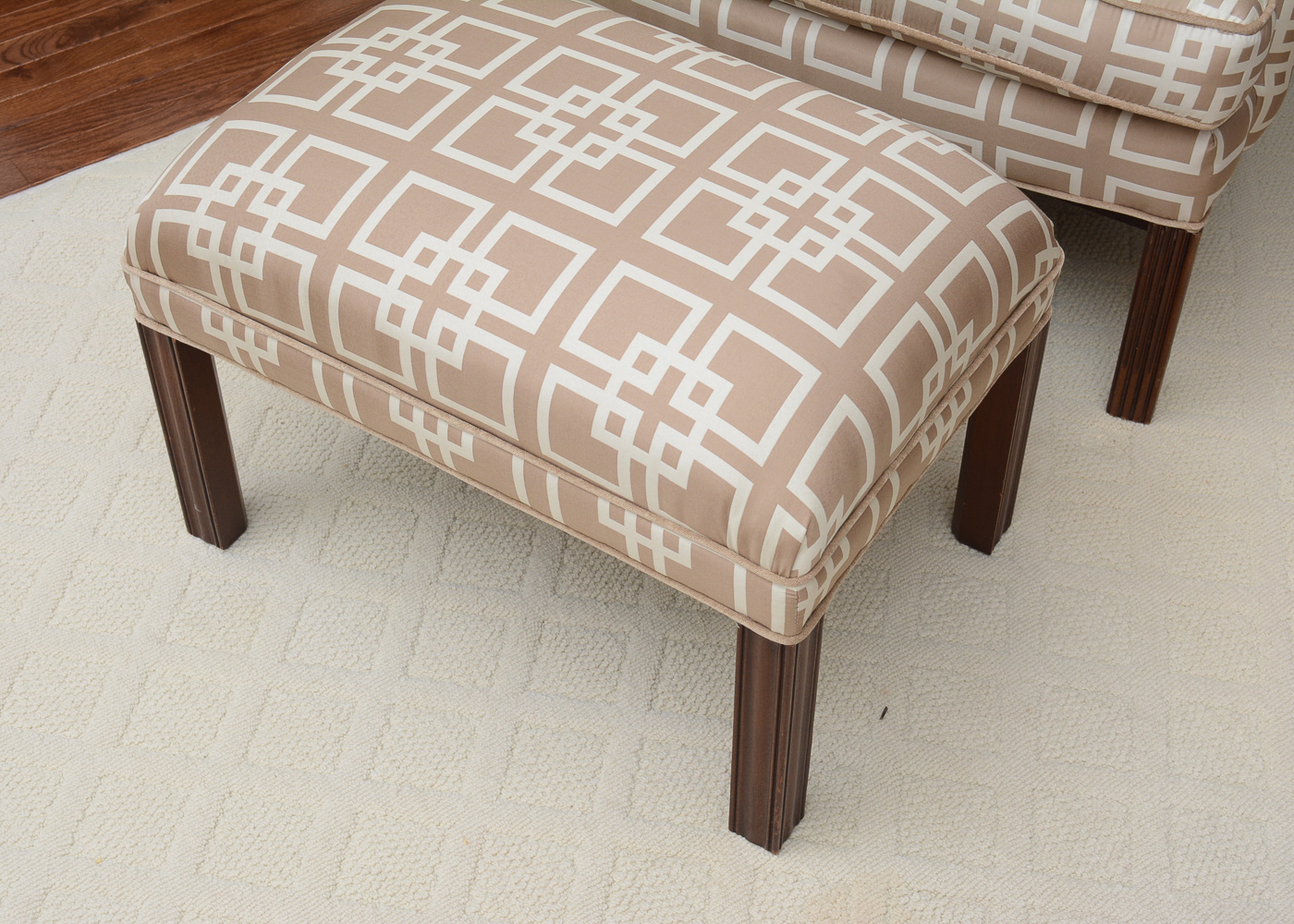 Woodmark Wingback Chair With Ottoman