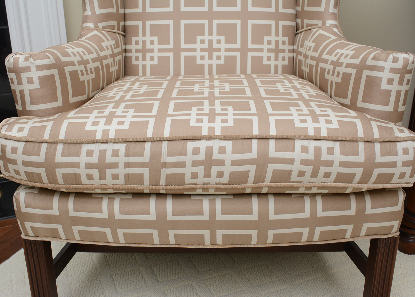 Woodmark Wingback Chair with Ottoman