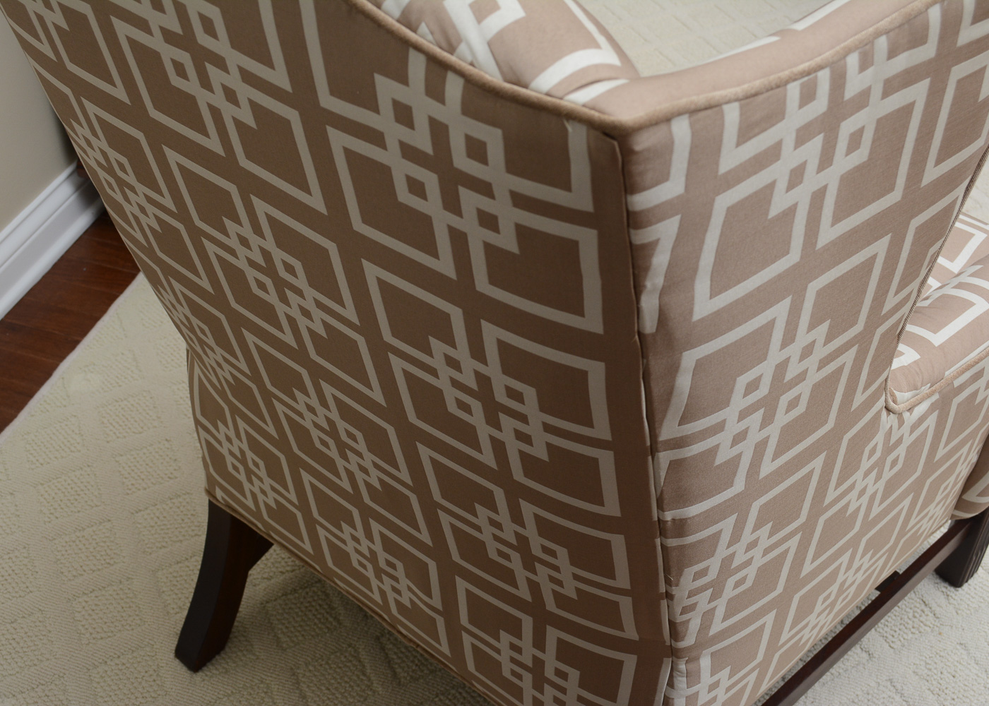 Woodmark Wingback Chair With Ottoman