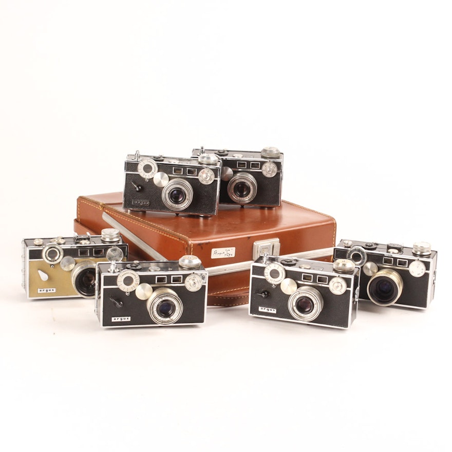 Collection of Vintage Argus C Cameras