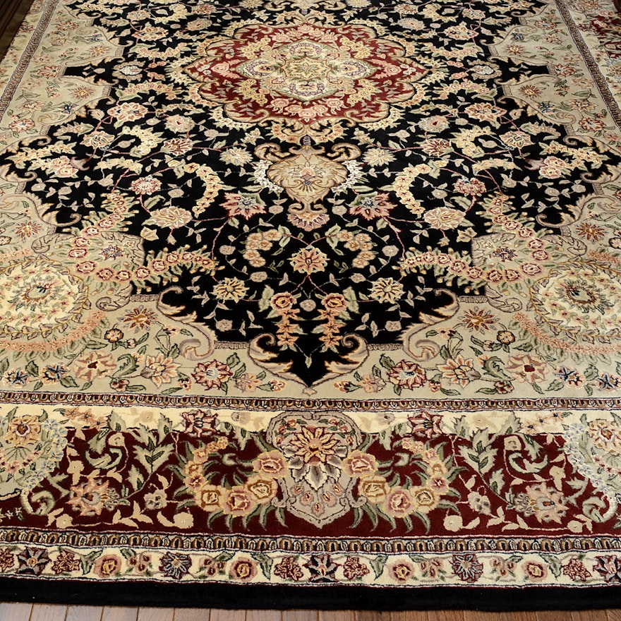 Hand-Tufted Indo-Persian Area Rug
