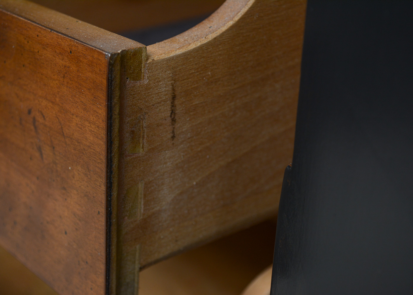 Drexel Black-Painted Lighted China Cabinet