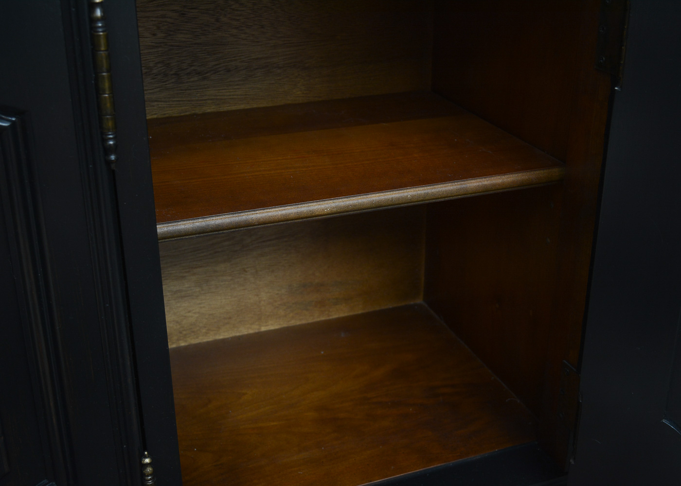 Drexel Black-Painted Lighted China Cabinet