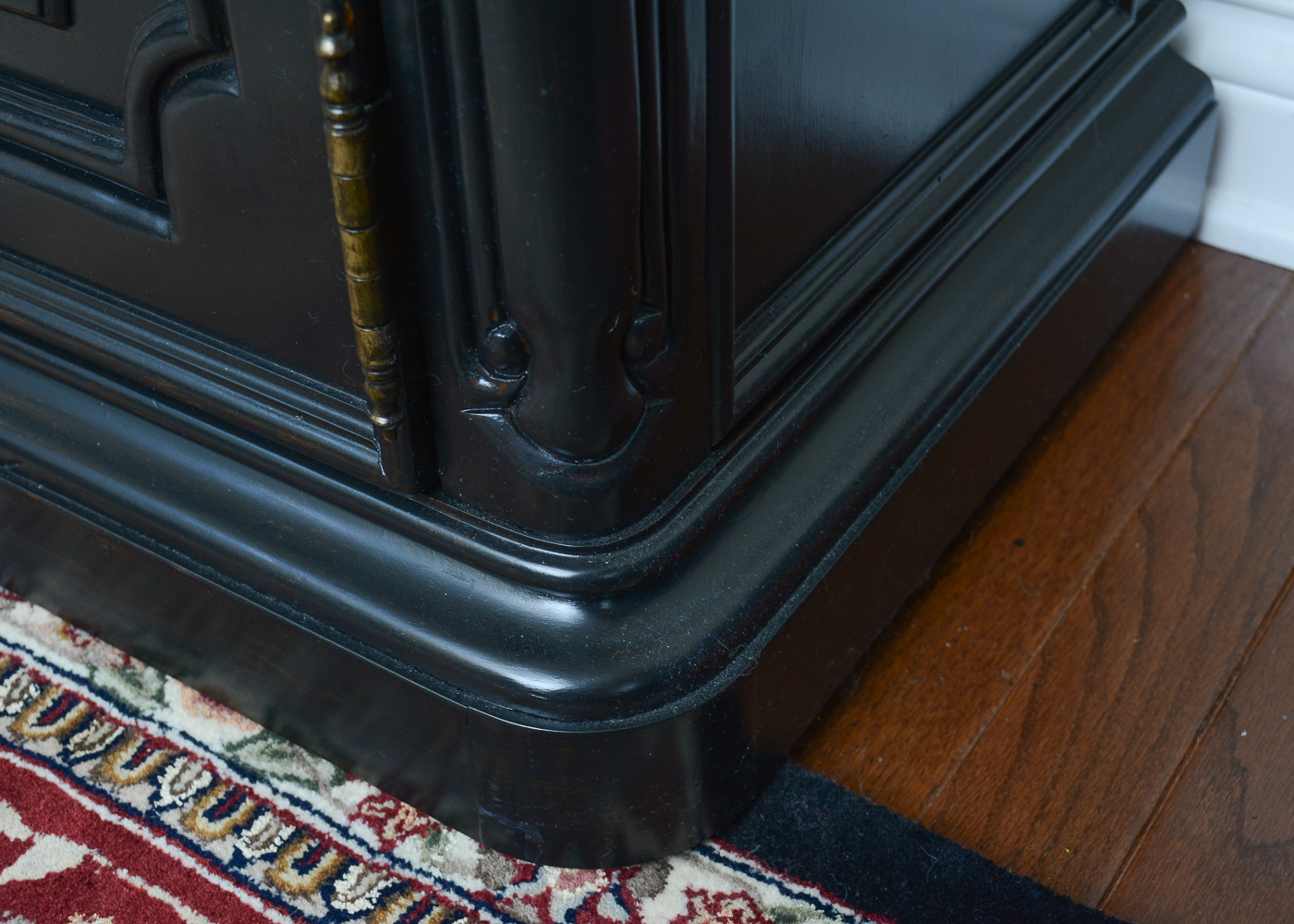 Drexel Black-Painted Lighted China Cabinet