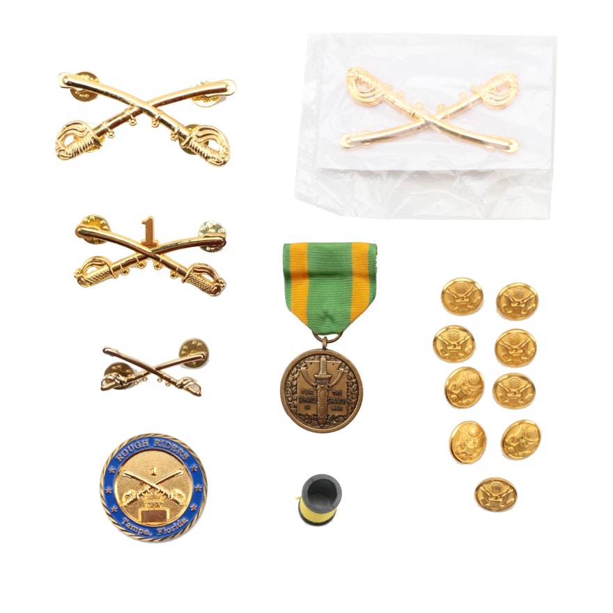 United States Military Medal and Pins