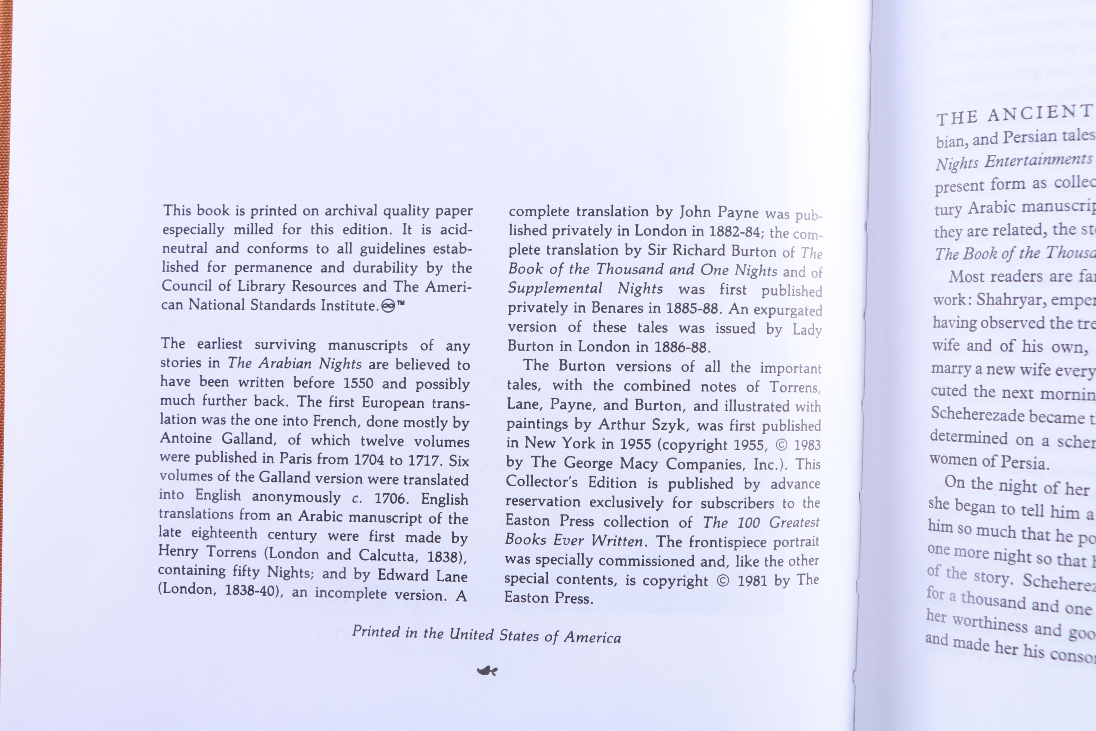 Easton Press "The 100 Greatest Books Ever Written" Collector's Edition Books