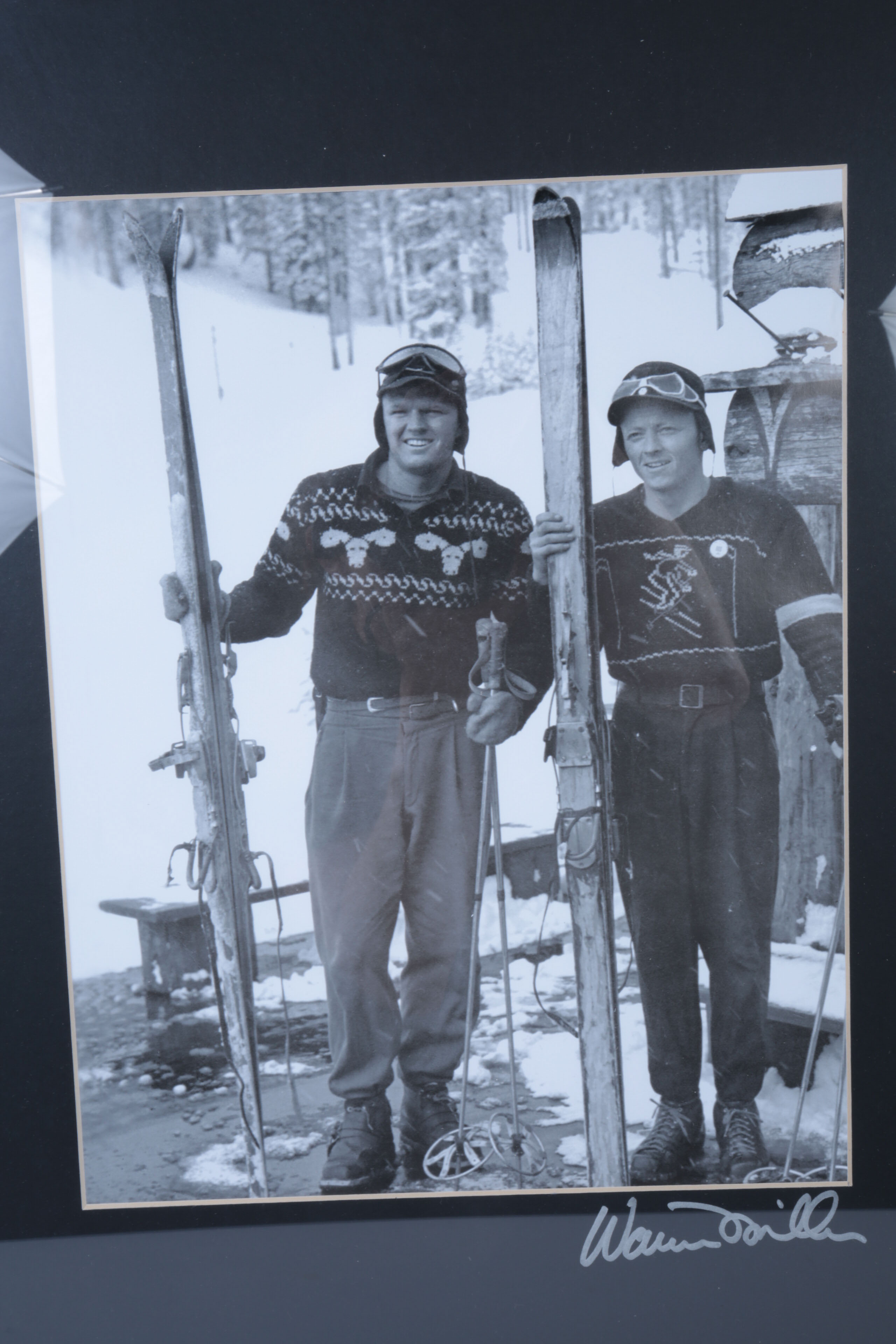 Warren Miller Autographed Poster and Framed Photograph