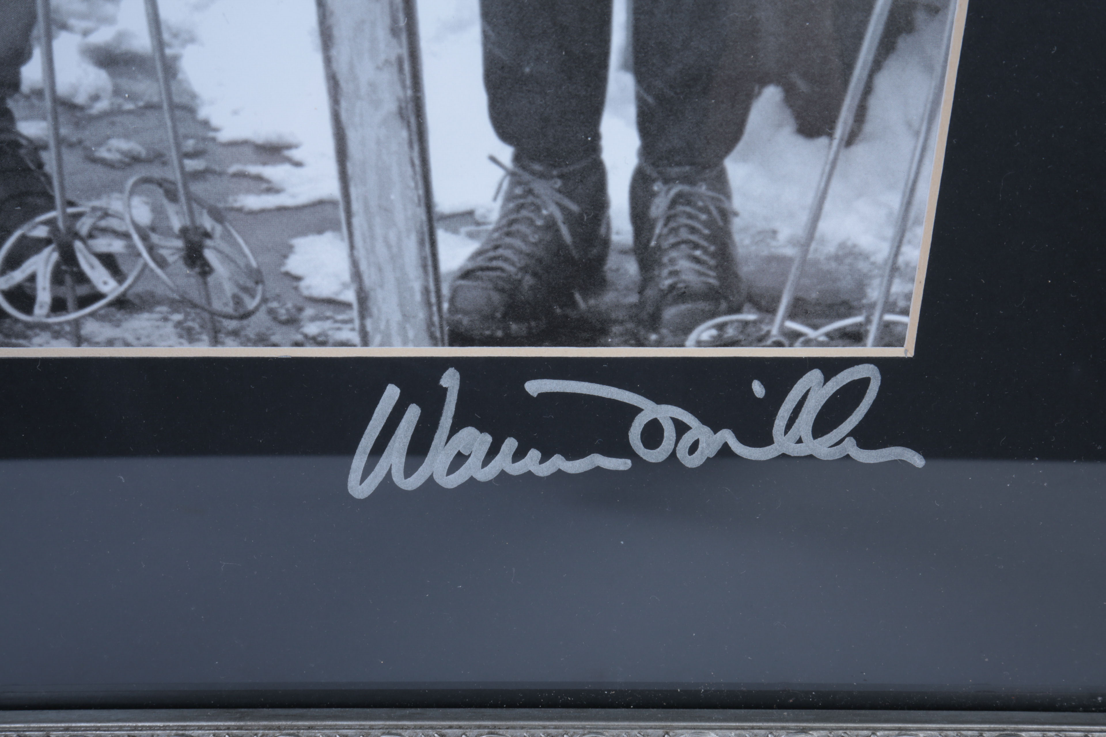 Warren Miller Autographed Poster and Framed Photograph