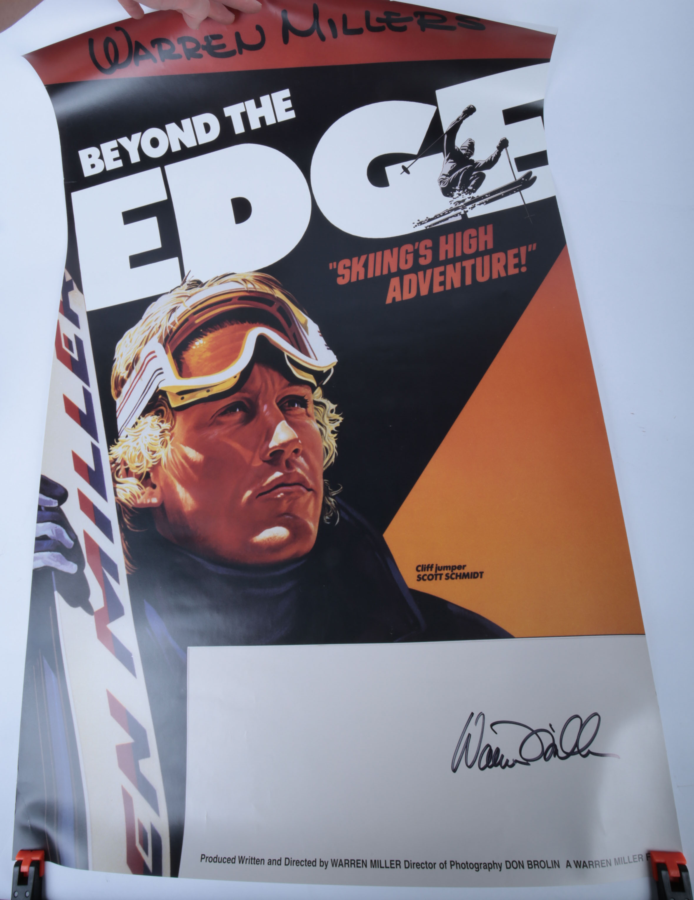 Warren Miller Autographed Poster and Framed Photograph