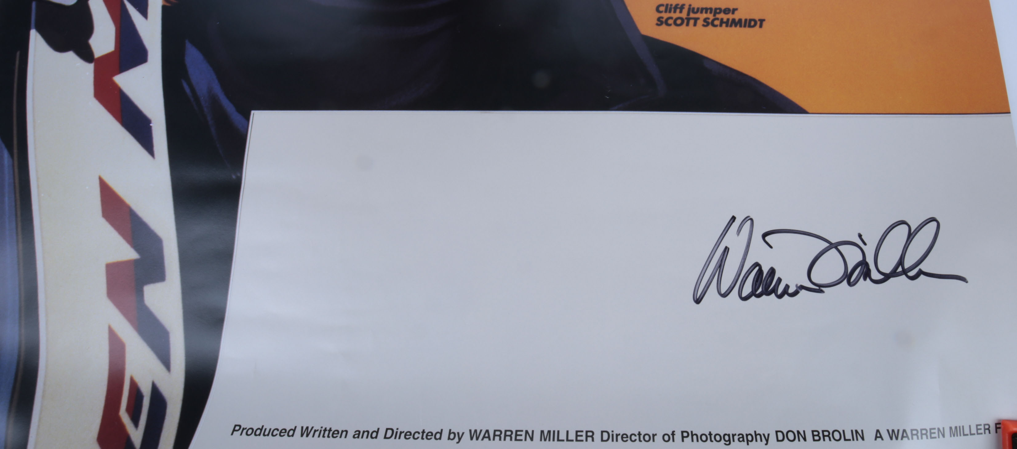 Warren Miller Autographed Poster and Framed Photograph