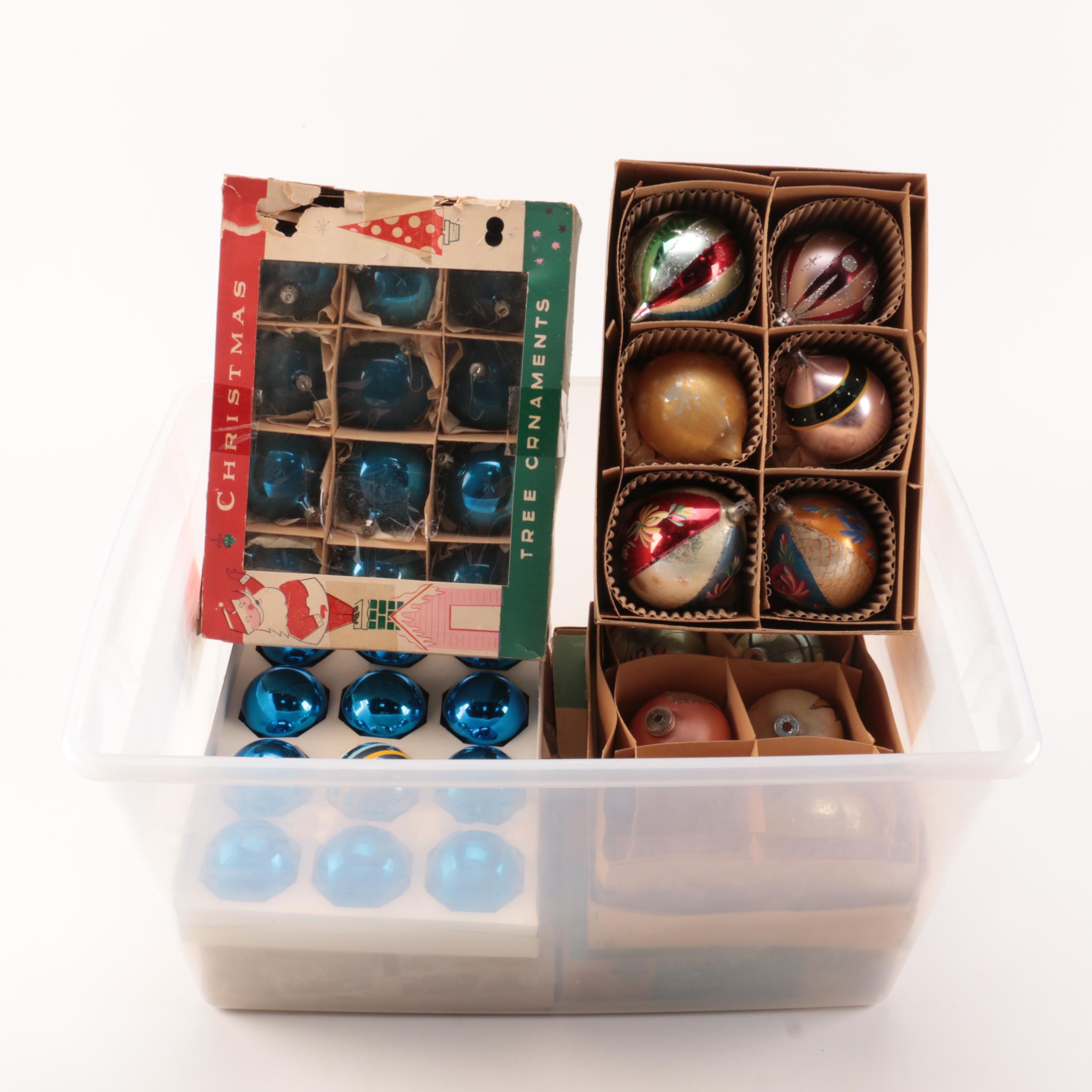 Large Assortment of Round Glass Ornaments