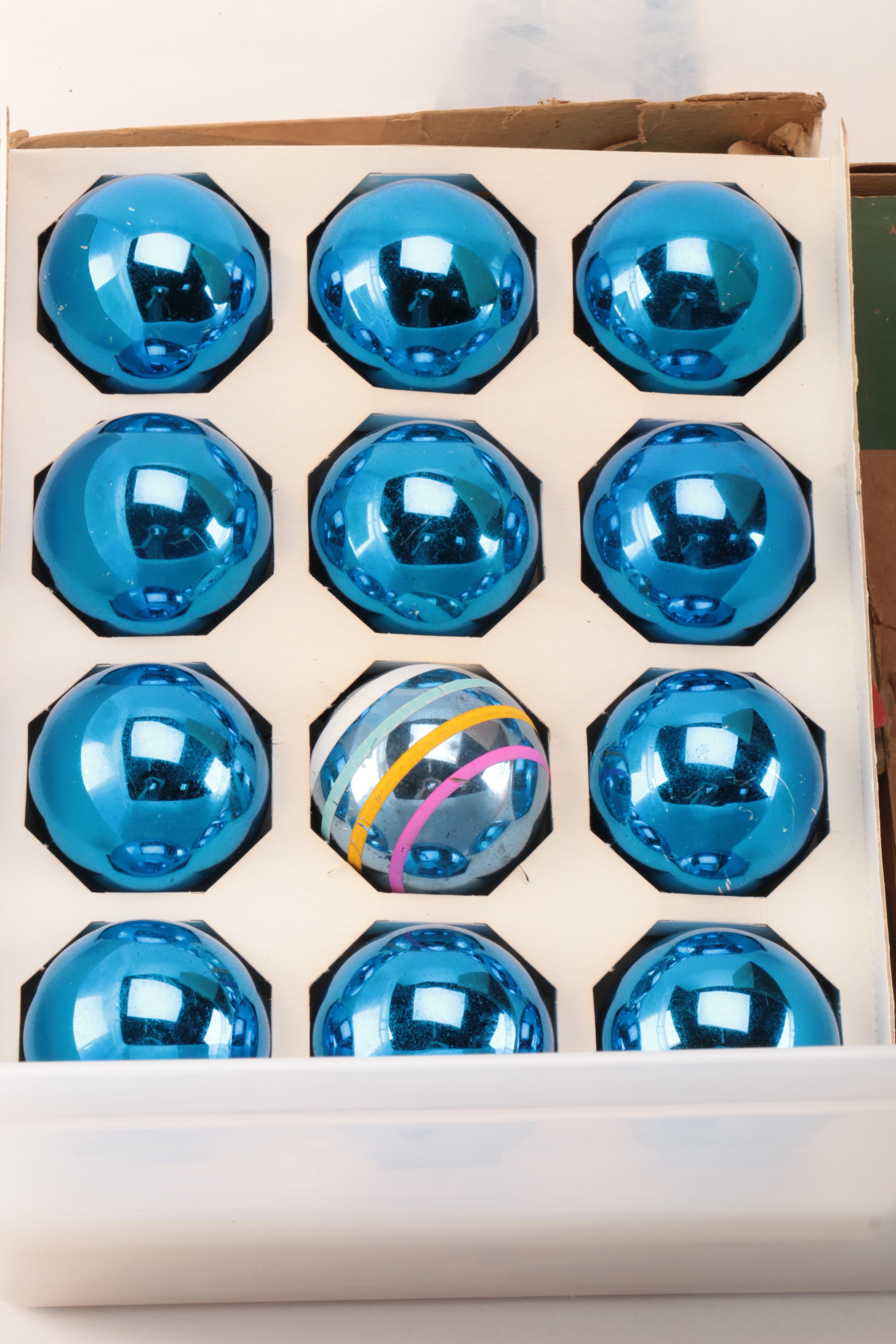 Large Assortment of Round Glass Ornaments