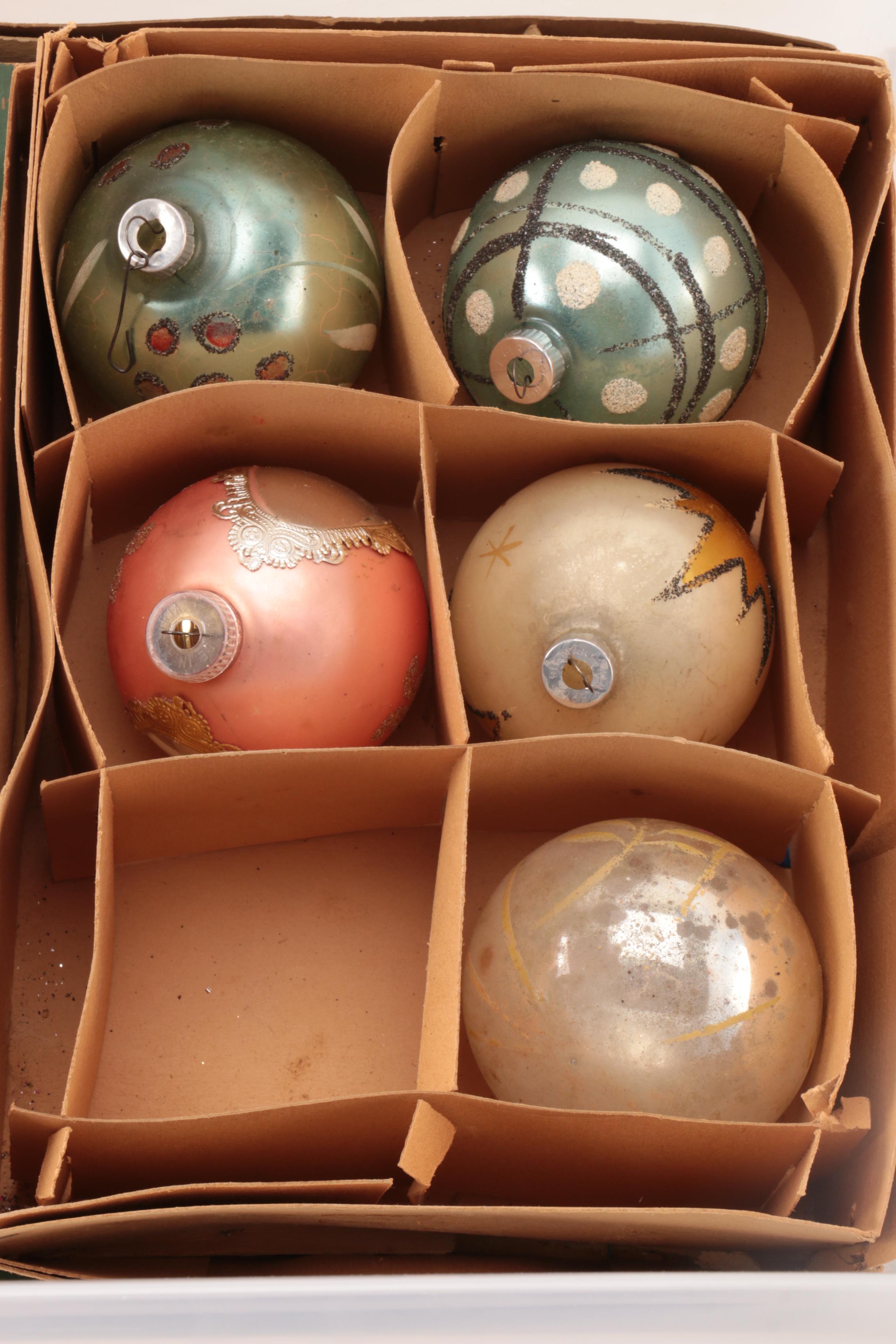 Large Assortment of Round Glass Ornaments