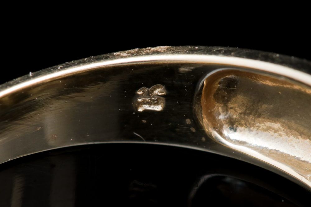 14K Yellow Gold, Pearl and Diamond Ring