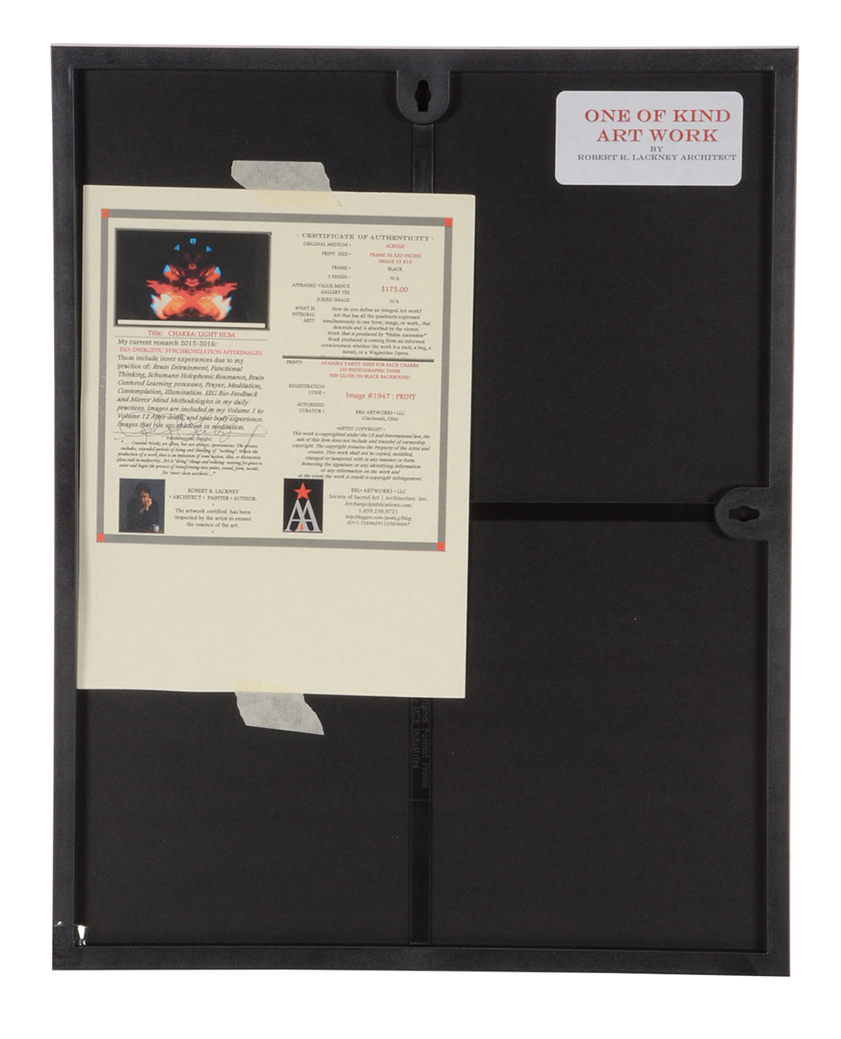 Robert Lackney Signed Digital Photograph "Chakra: Light Hum"