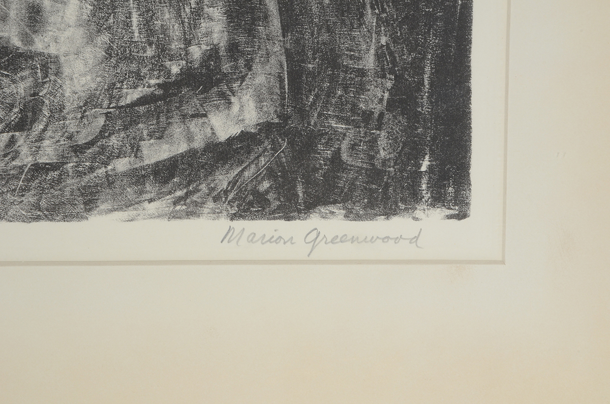 Marion Greenwood Signed Open Edition Reductive Lithograph "Girl"