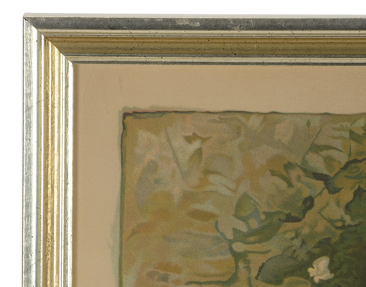 Antique Chromolithograph after John Lawson "Little Miss Muffet"