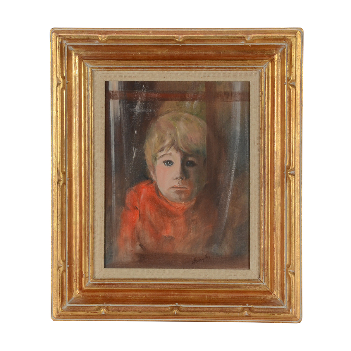 Shirley Ray Original Mid-Century Oil Portrait on Canvas