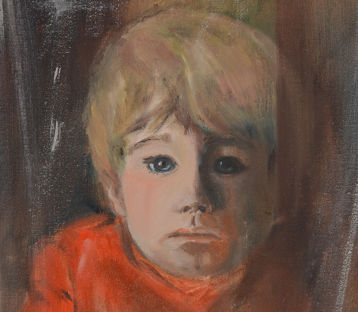 Shirley Ray Original Mid-Century Oil Portrait on Canvas