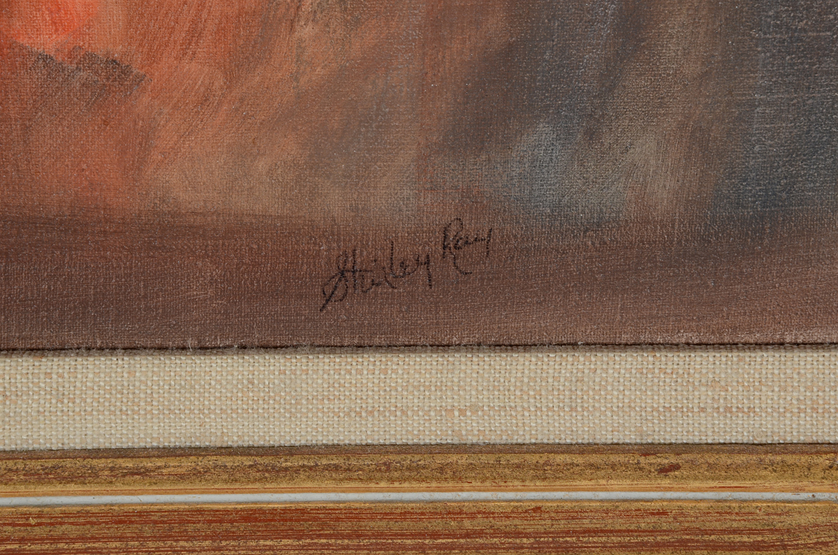 Shirley Ray Original Mid-Century Oil Portrait on Canvas