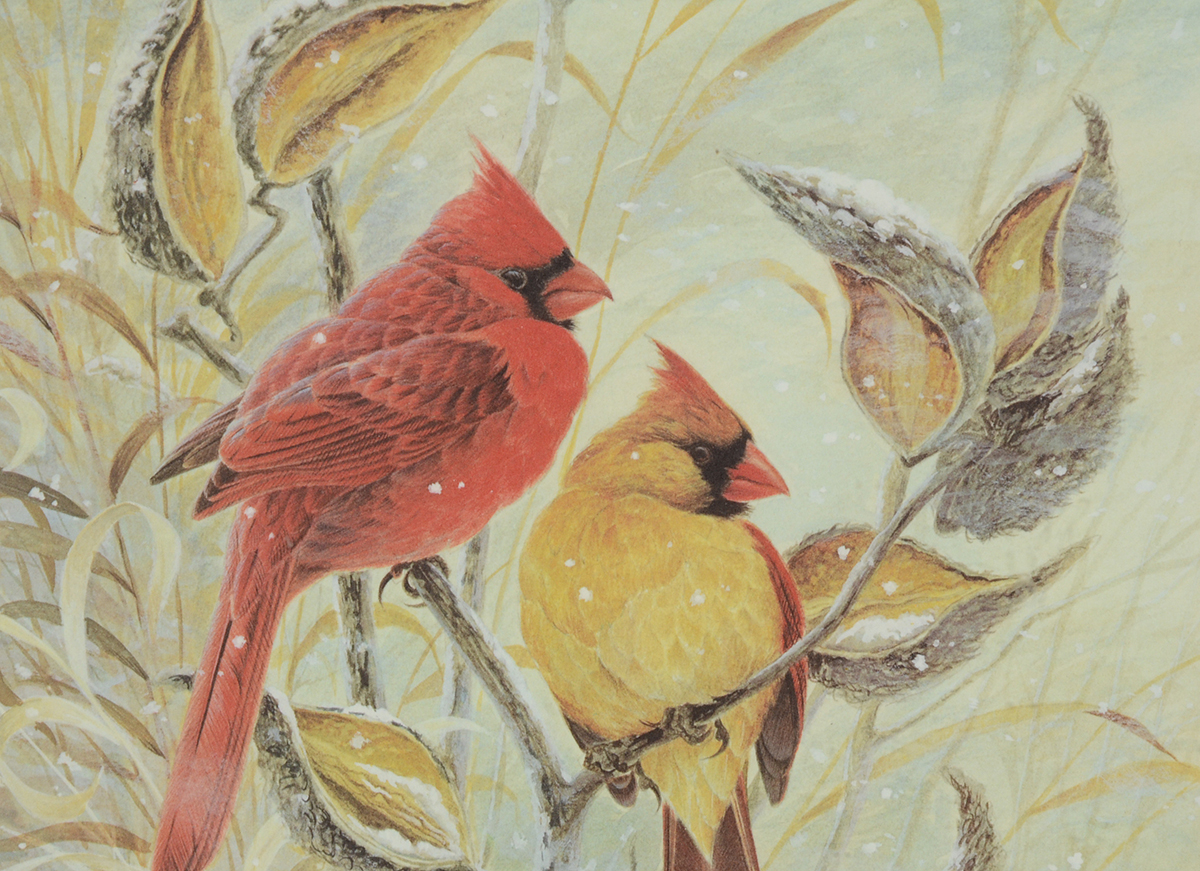 John Ruthven Signed Limited Edition Offset Lithograph "Cardinals"