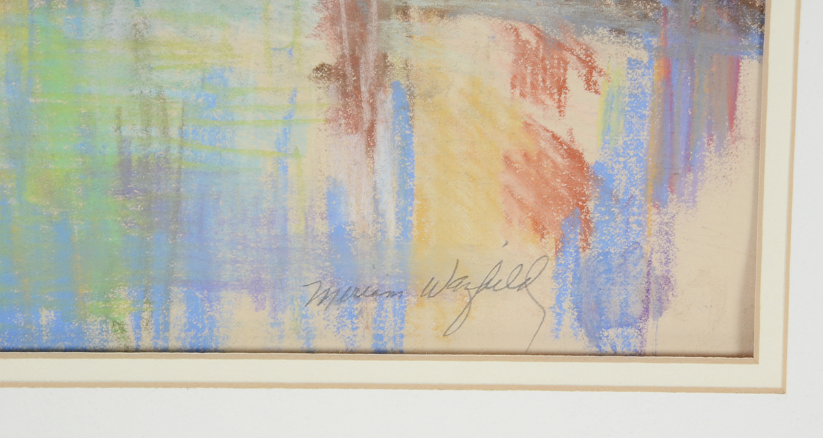 Miriam Warfield Original Pastel Drawing "New Hope Bridge"