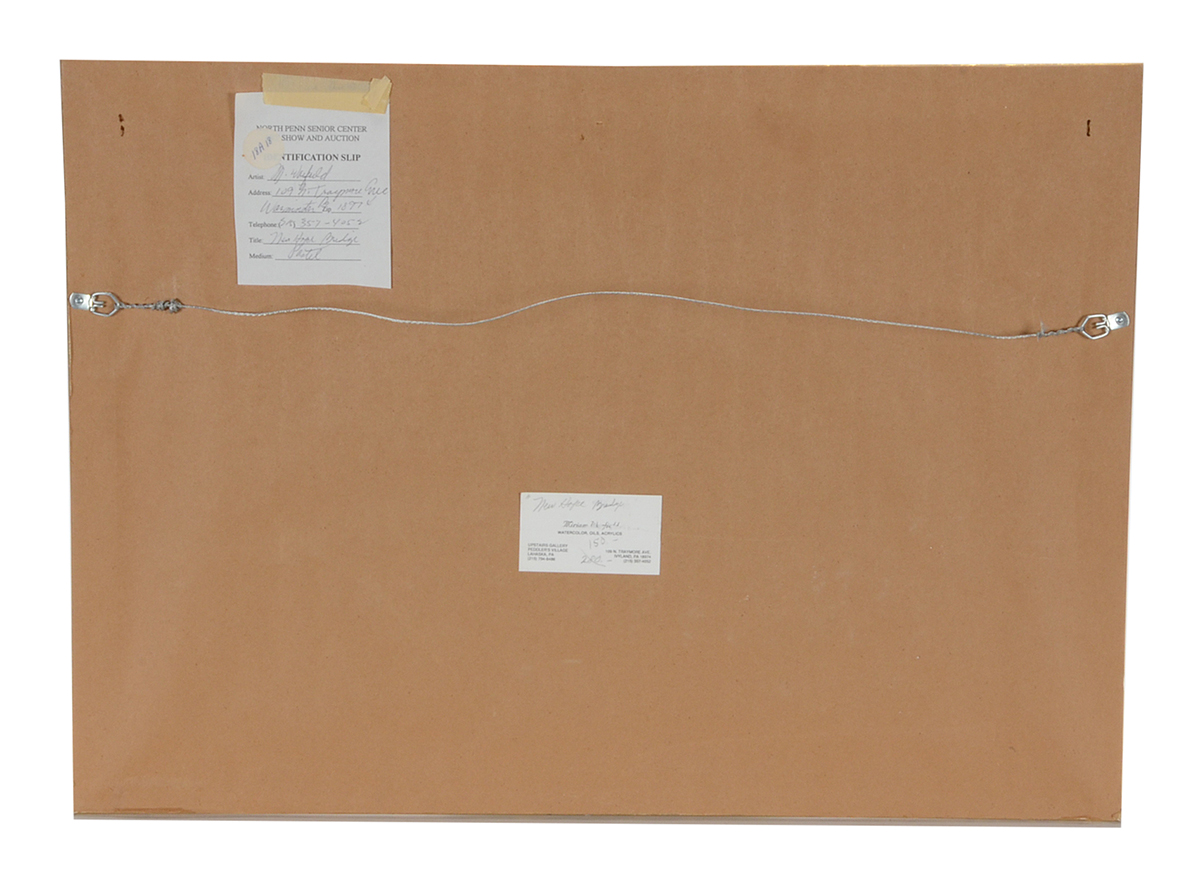 Miriam Warfield Original Pastel Drawing "New Hope Bridge"