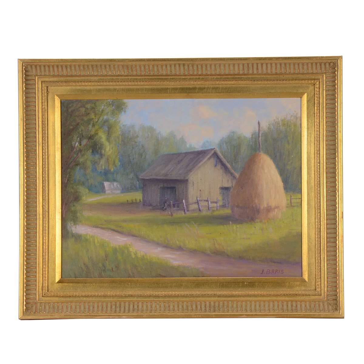 Joseph Baris Original Oil on Canvas "La Stalla e la Meta"