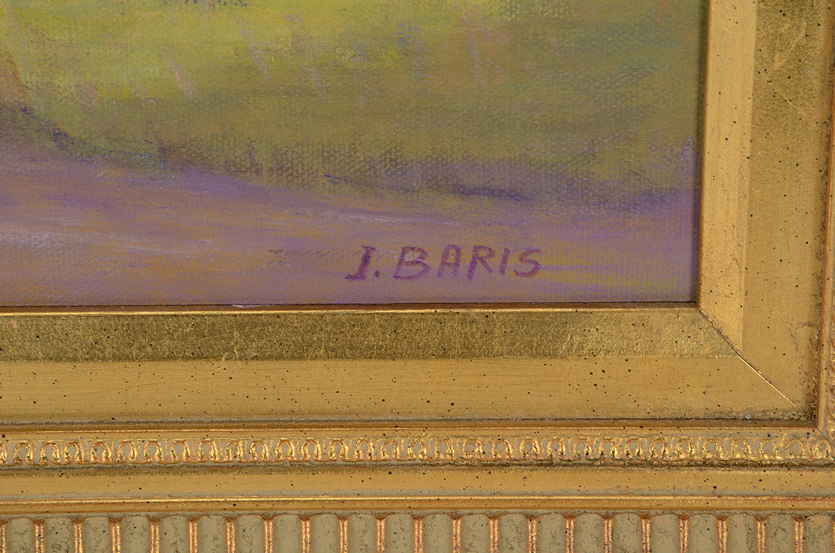 Joseph Baris Original Oil on Canvas "La Stalla e la Meta"