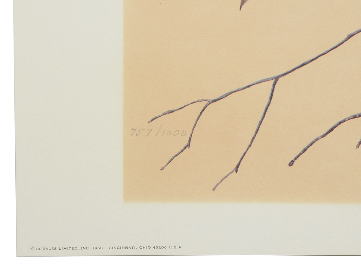 John Ruthven Signed 1968 Limited Edition Offset Lithograph "Wood Ducks"