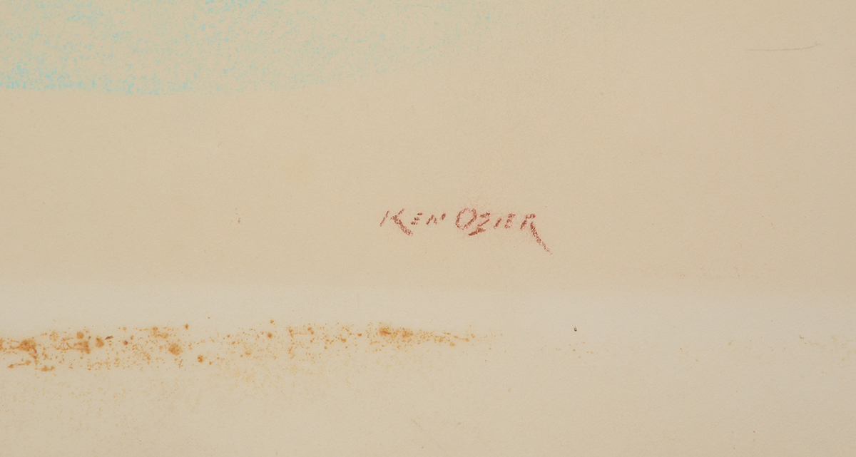 Ken Ozier Original Pastel Drawing of a Salmon