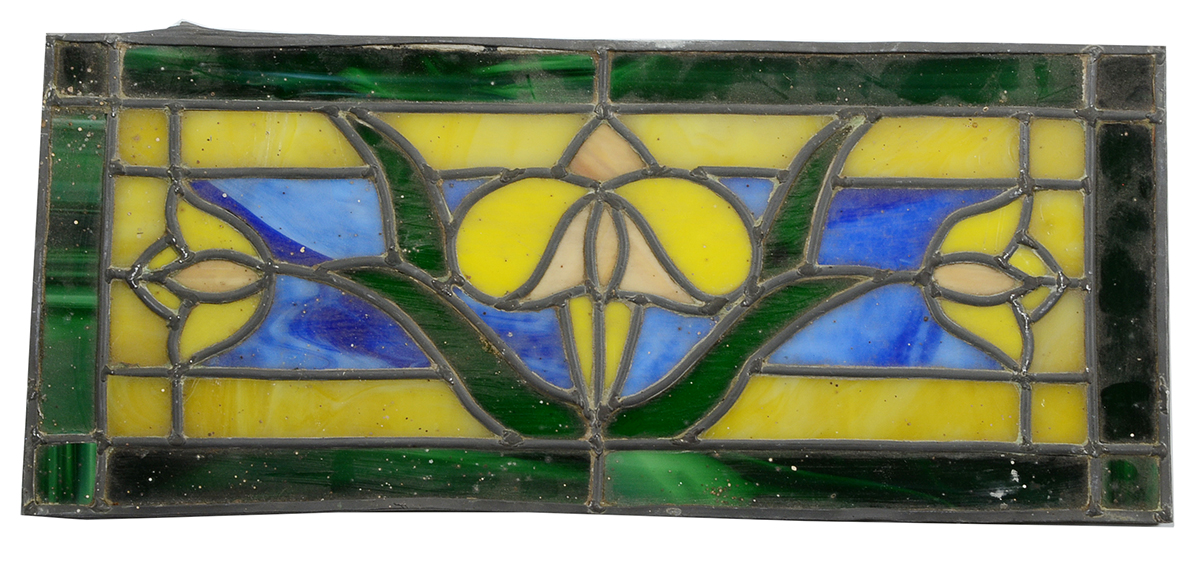 Pair of Antique Stained Glass Panels