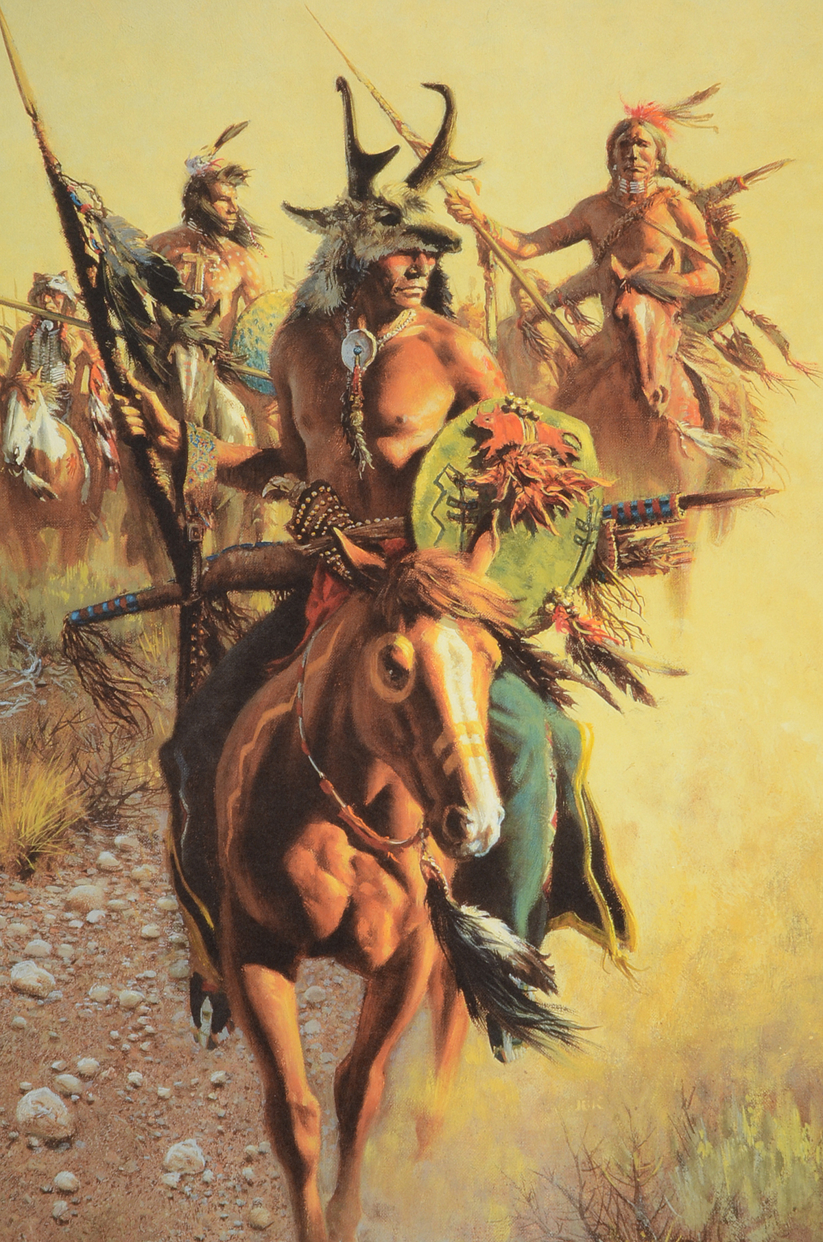 Frank McCarthy Signed Limited Edition Offset Lithograph "Red Bull's War Party"
