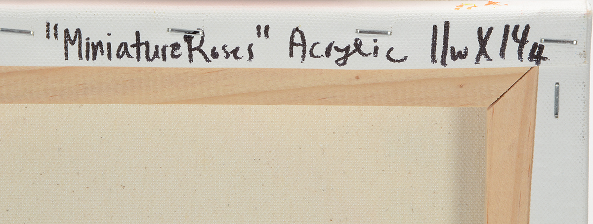 Kaitlin Roberts Original 2017 Contemporary Floral Acrylic on Canvas "Miniature Roses"