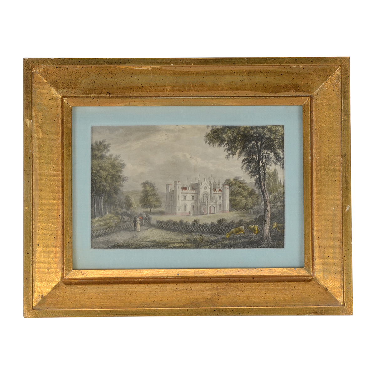 Hand-Colored Steel Plate Engraving of the Cambusnethan Priory