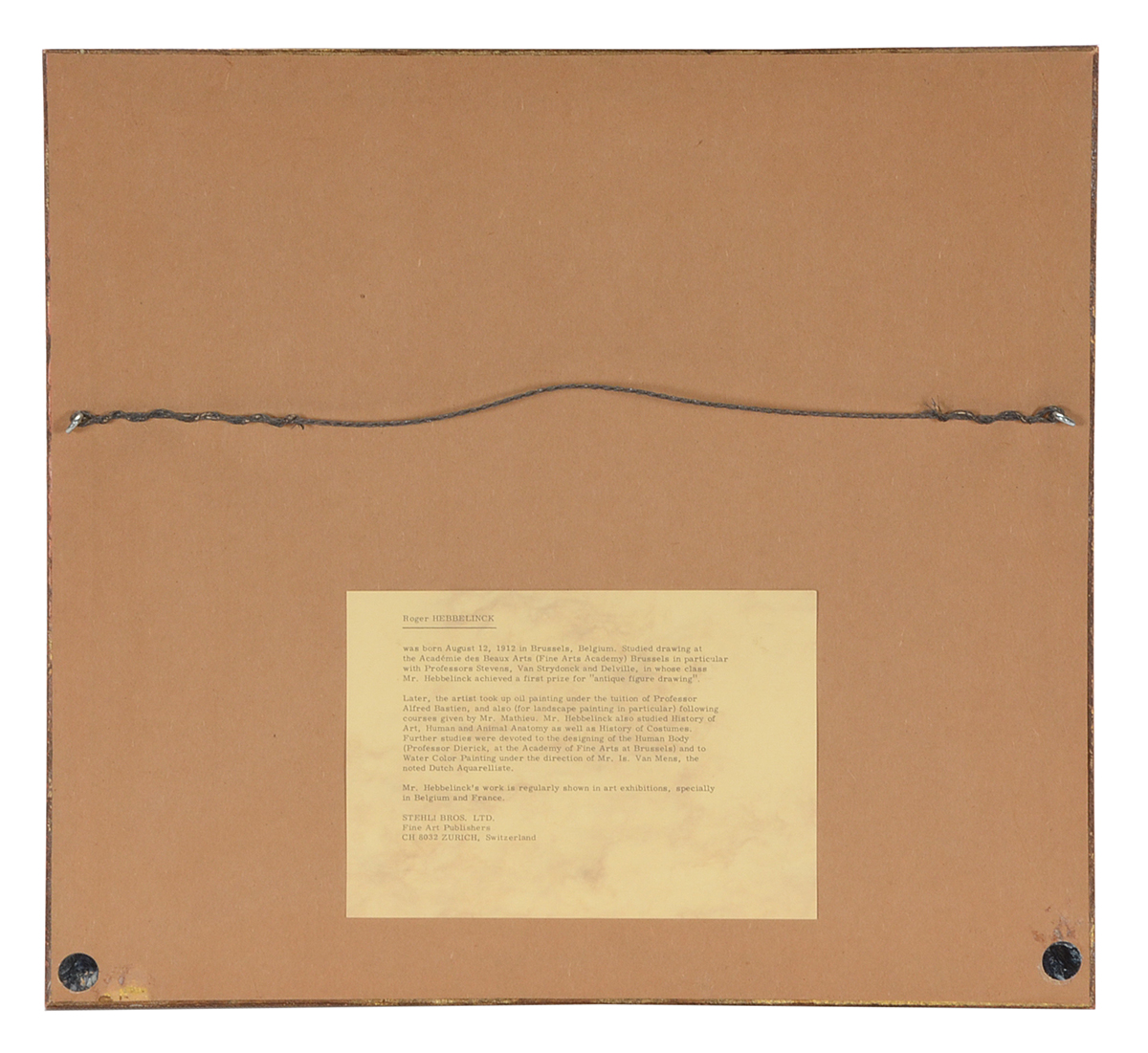 Roger Hebbelinck Aquatint Etching "Bruges"