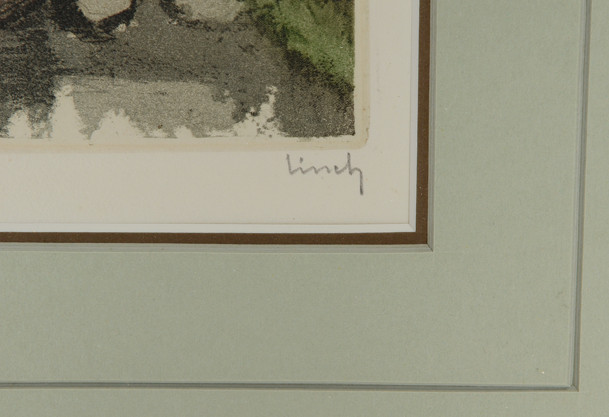 Roger Hebbelinck Hand-Colored Mezzotint "Bruges"