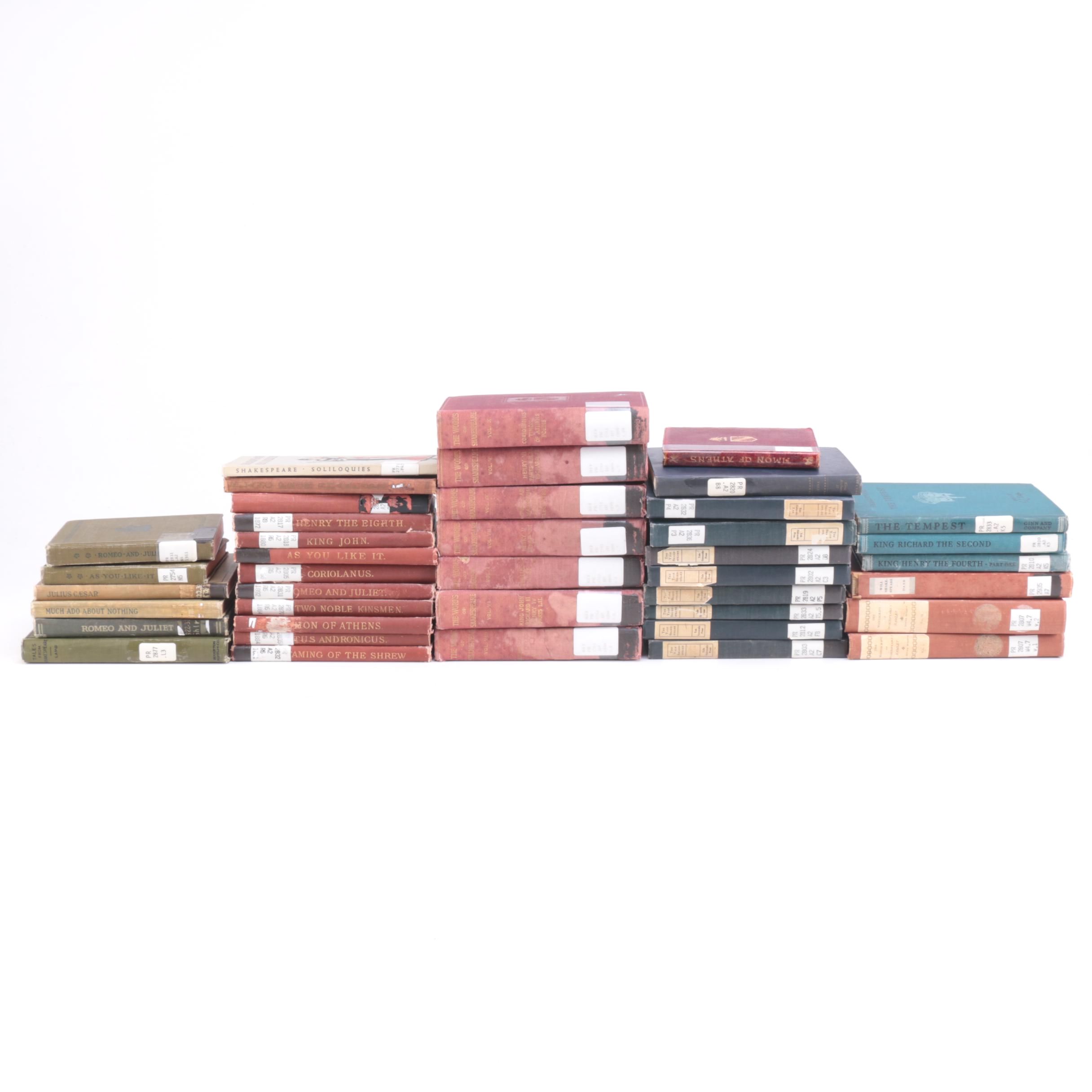 Assortment Vintage of Shakespeare Library Books