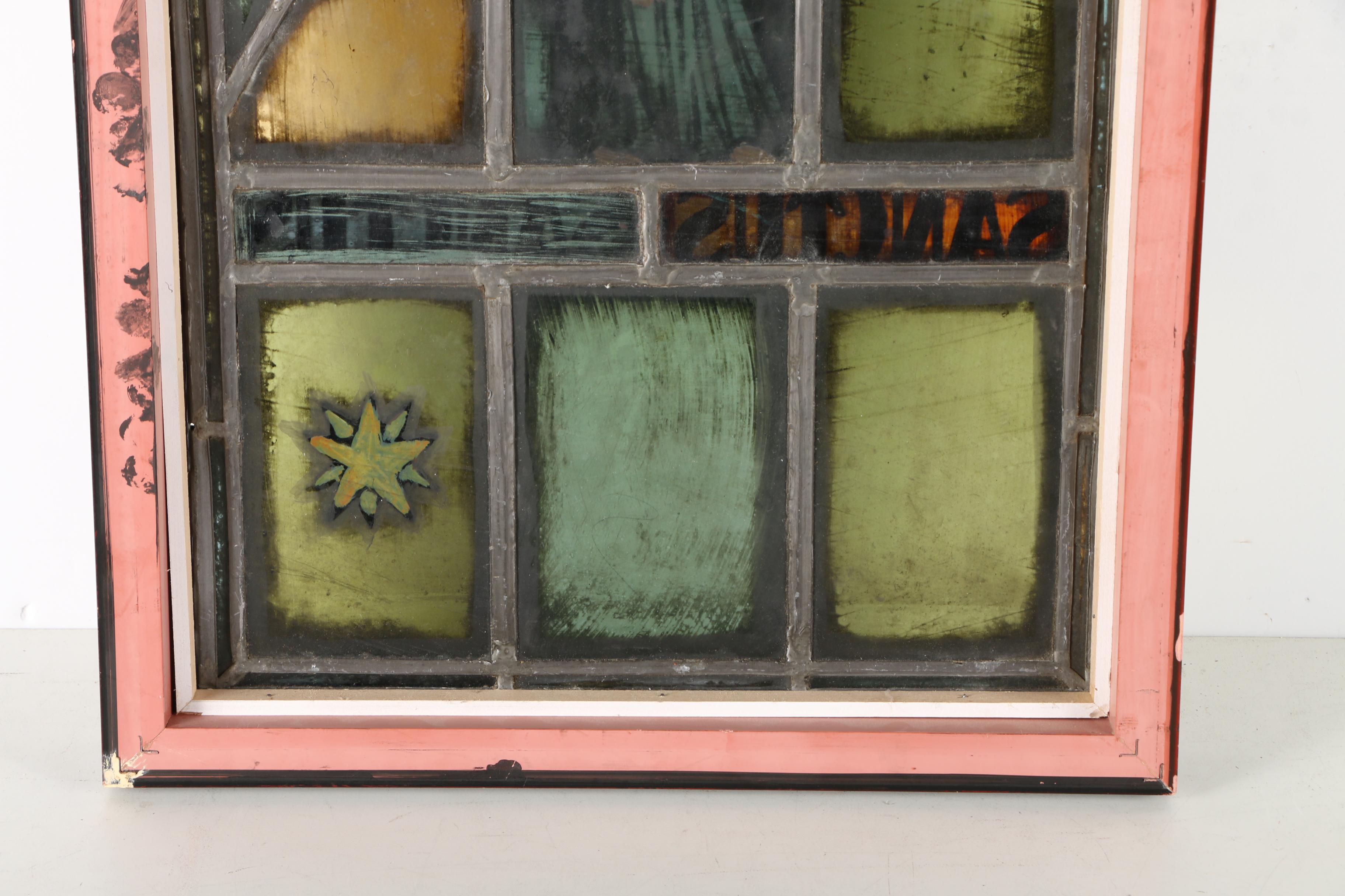 Framed Stained Glass Panel