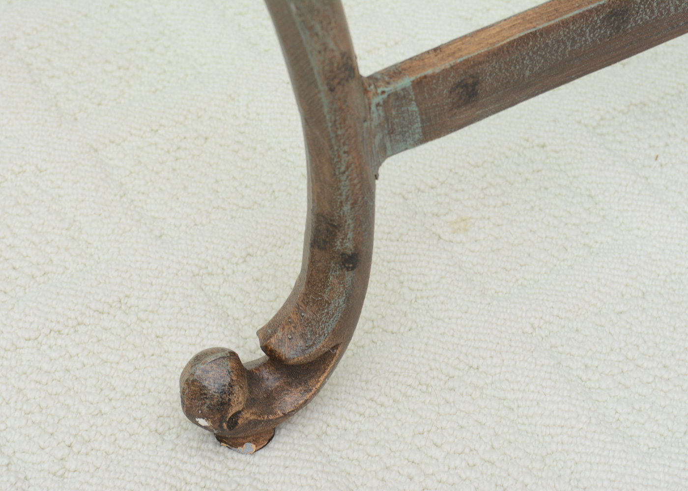 Metal Side Table With Glass Top