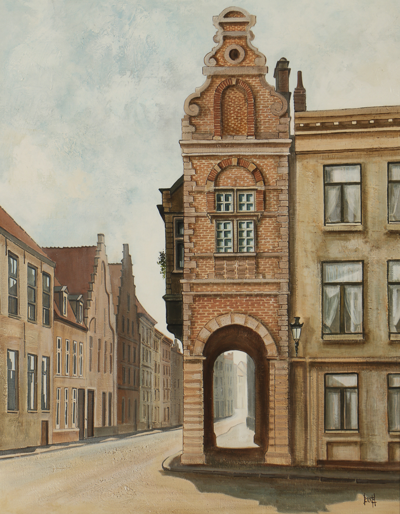 Philippe Bunel Oil Painting on Canvas "Bruges"