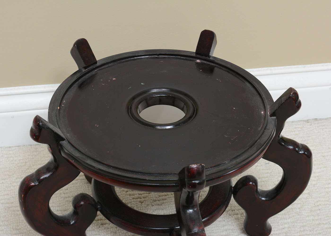 Celadon Planter with Wooden Stand