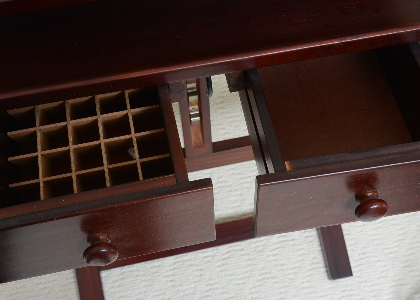 Wooden Easel and Art Supplies