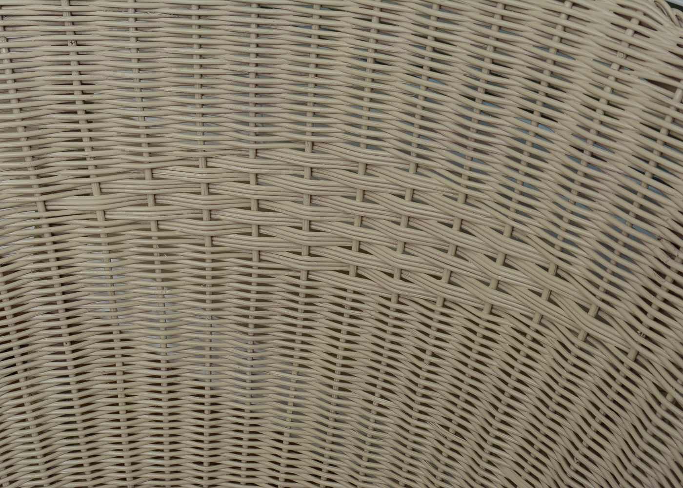 Wicker Chaise with Side Table