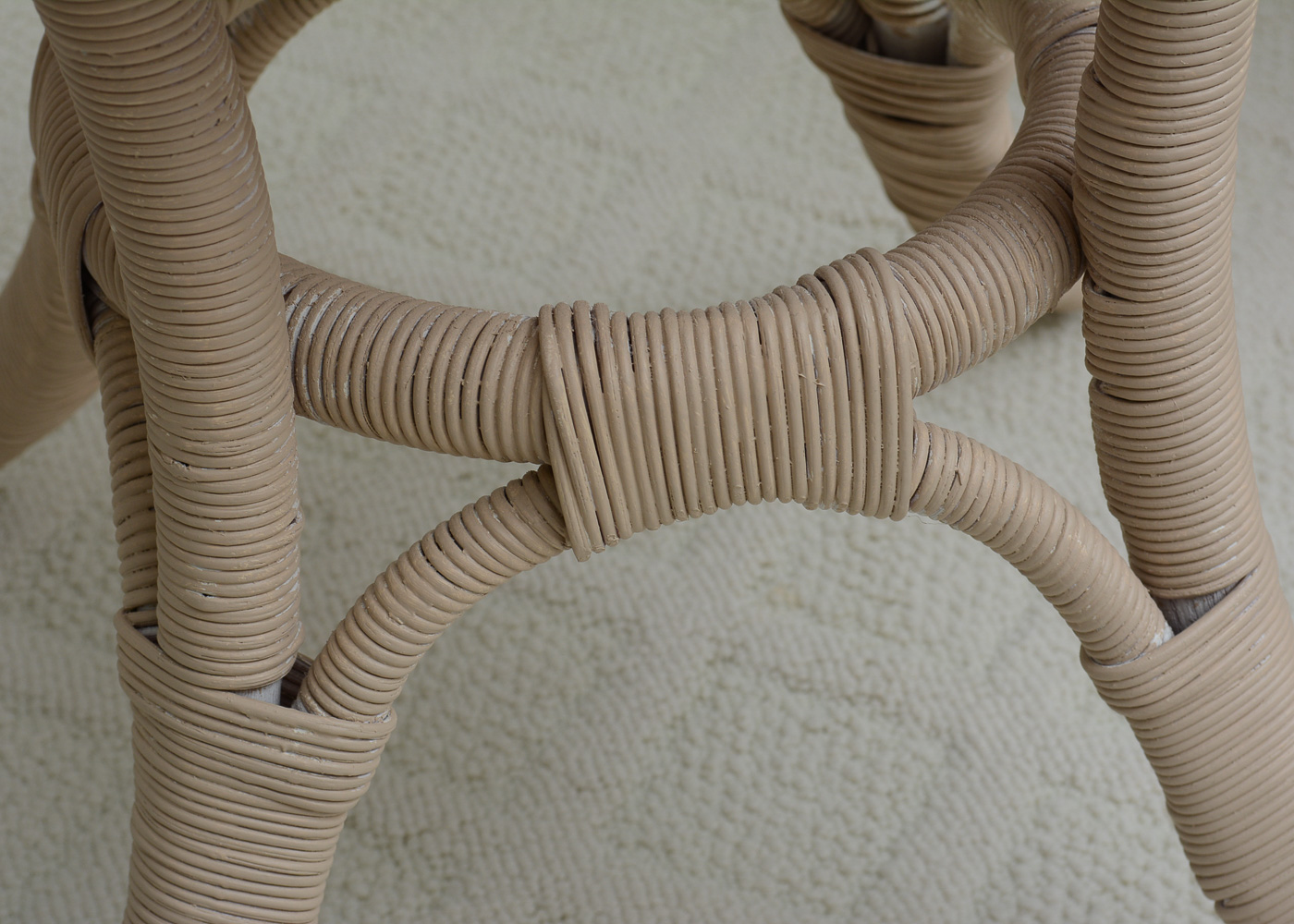 Wicker Chaise with Side Table