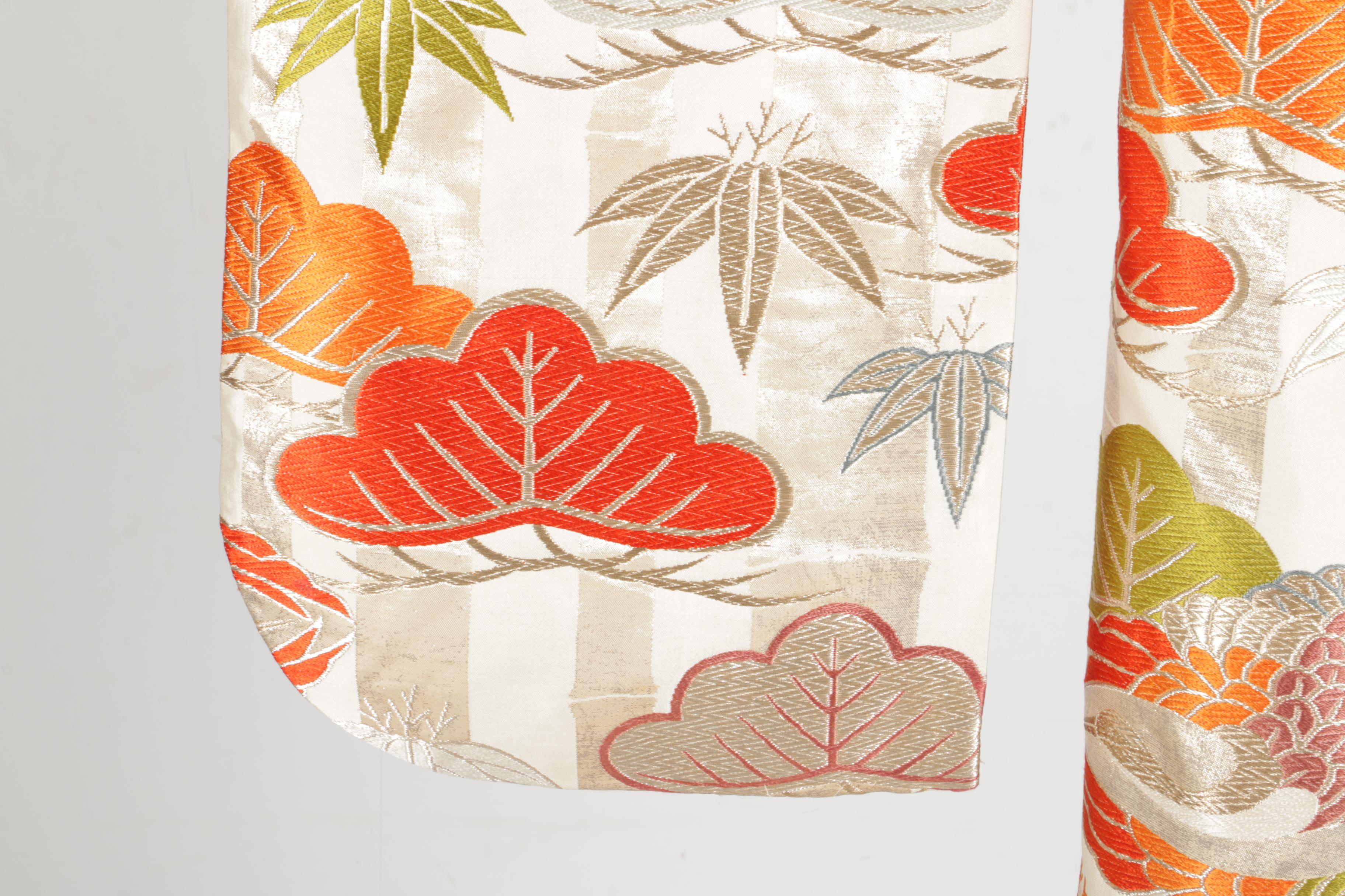 Vintage Japanese Uchikake Wedding Kimono with Display Hanger