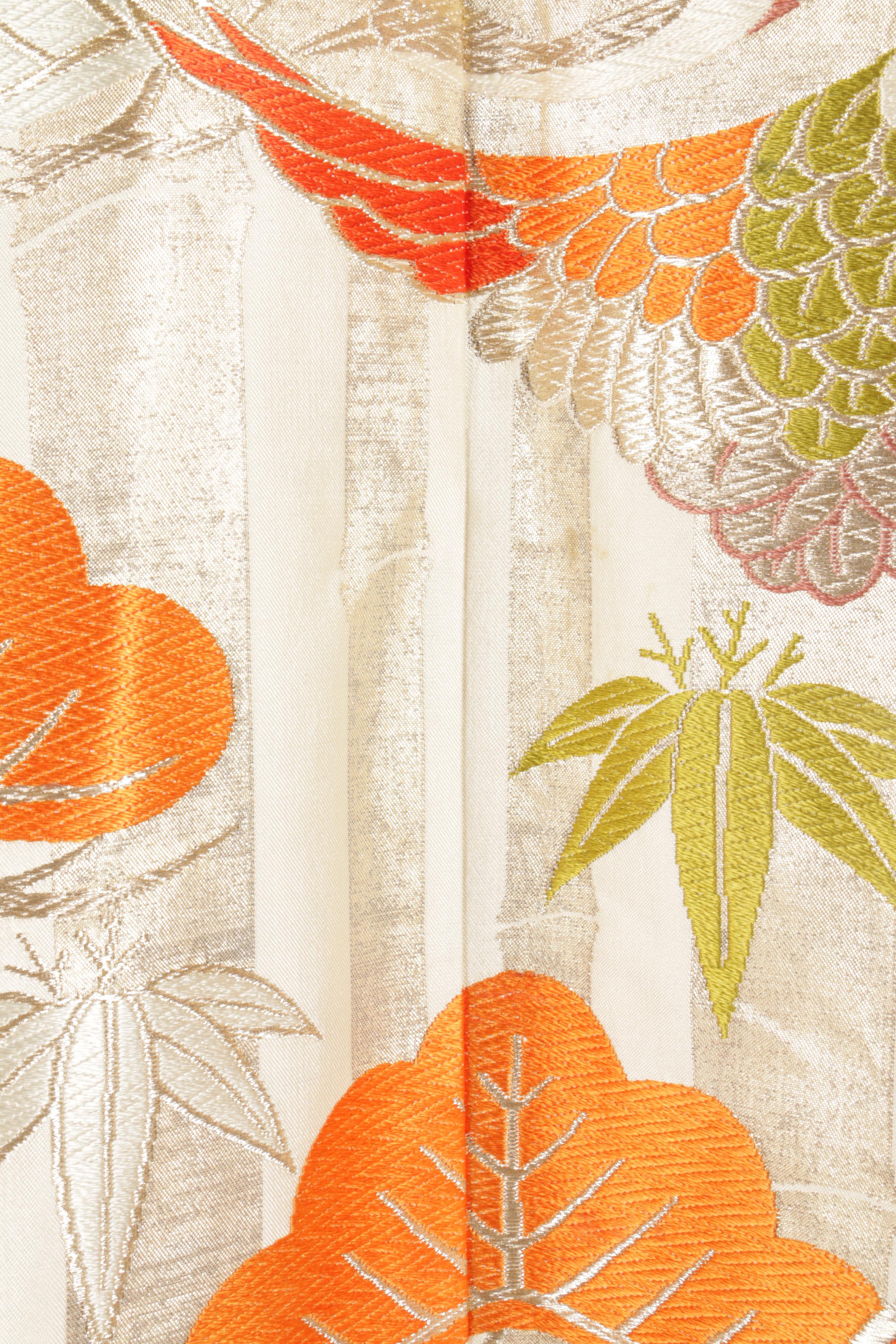 Vintage Japanese Uchikake Wedding Kimono with Display Hanger