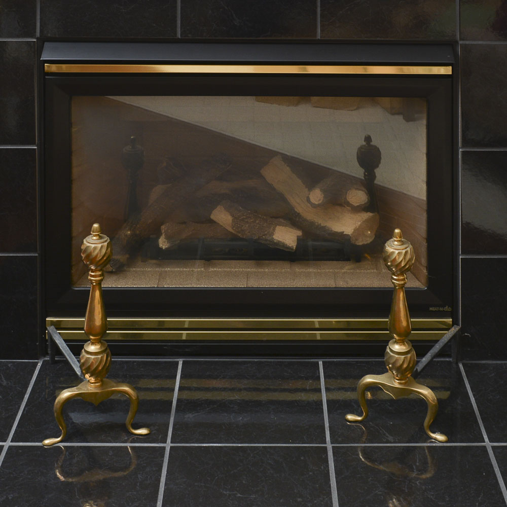 Brass Fireplace Andirons